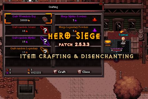 hero seige|hero siege crafting.